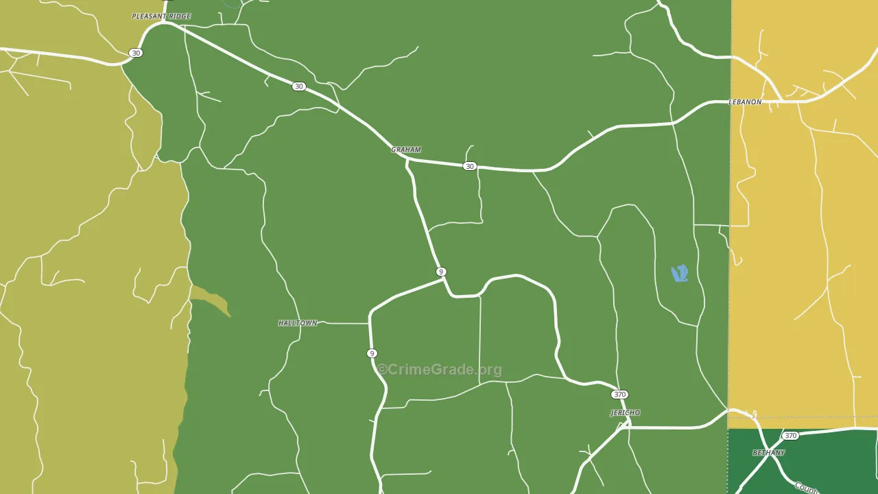 Graham, MS Map of Vandalism Rates