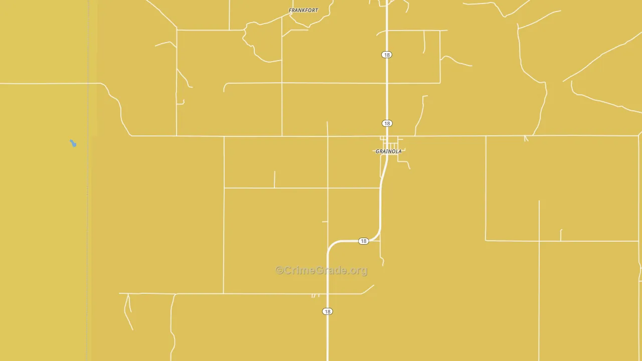 Grainola, OK Map of Vandalism Rates