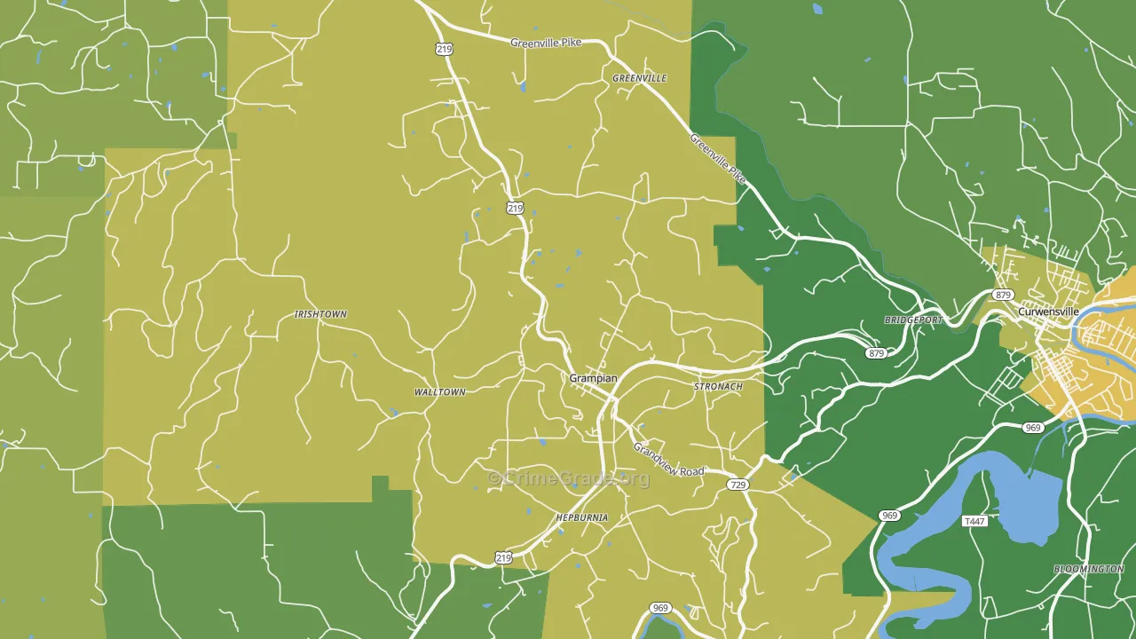 Grampian, PA Map of Vandalism Rates