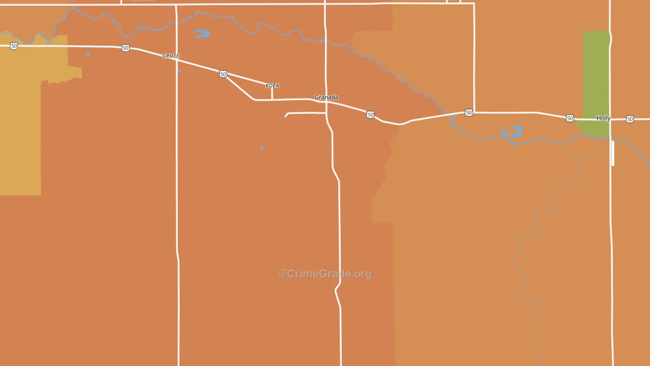 Granada, CO Map of Vandalism Rates