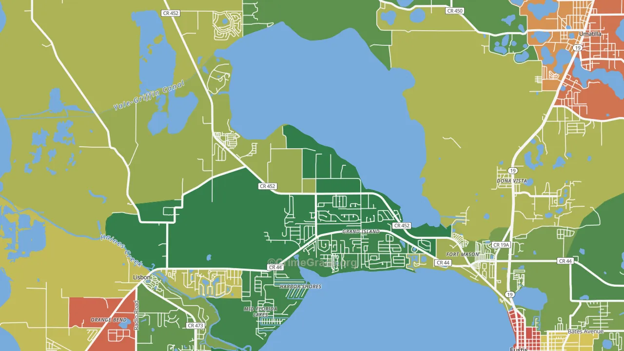 Grand Island, FL Map of Vandalism Rates