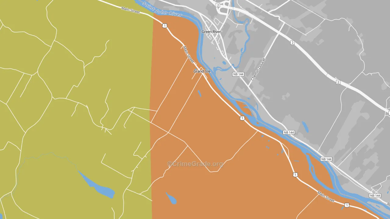Grand Isle, ME Map of Vandalism Rates