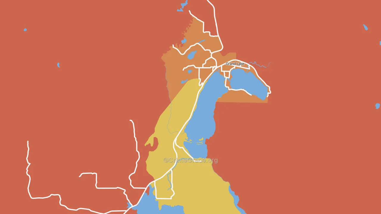 Grand Lake, CO Map of Vandalism Rates