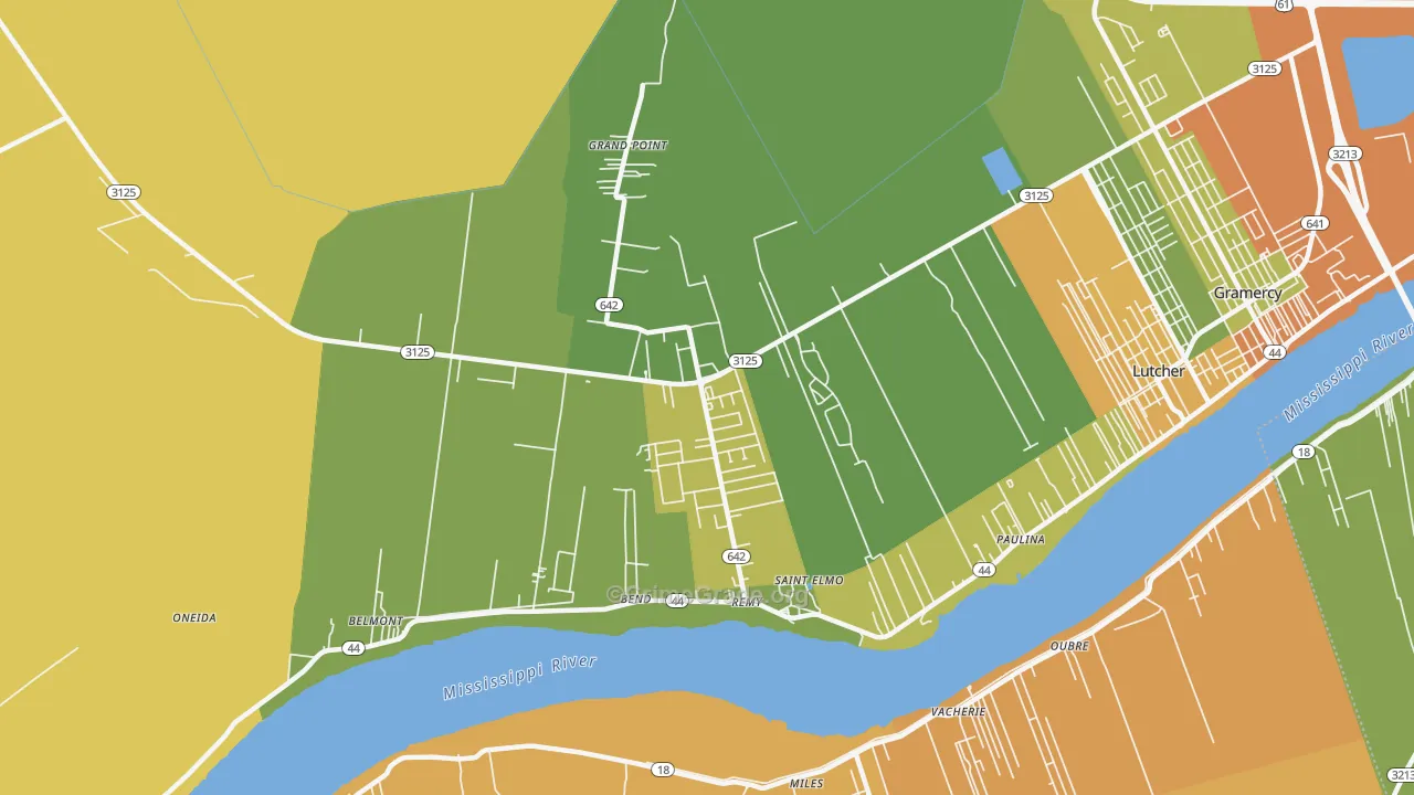 Grand Point, LA Map of Vandalism Rates
