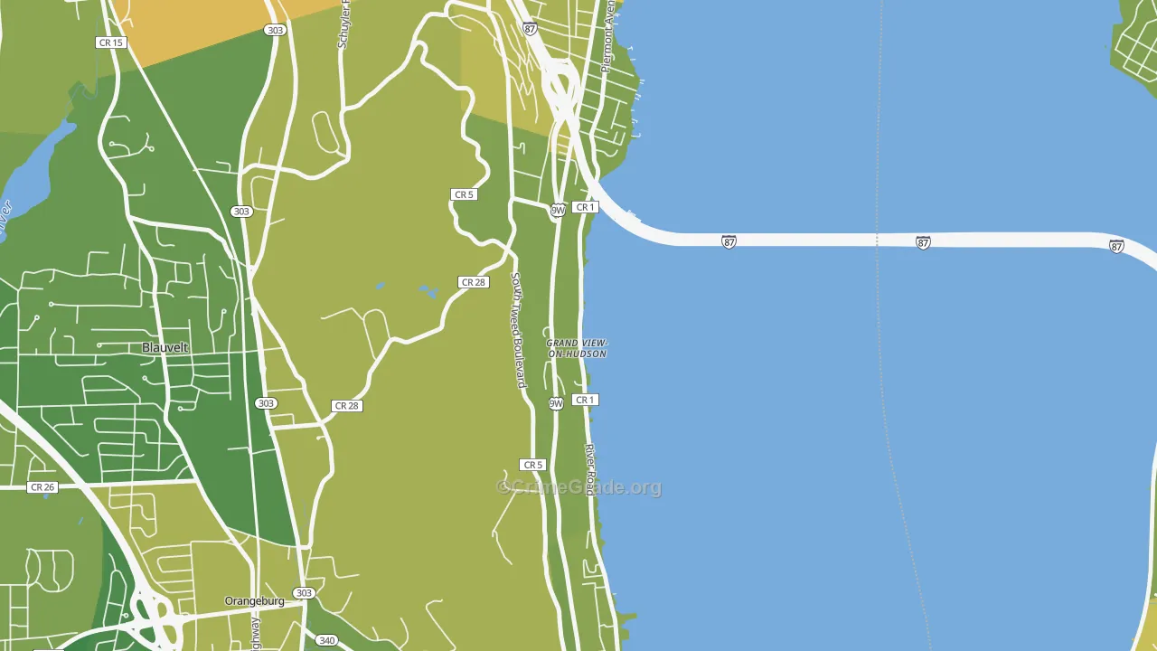 Grand View-on-Hudson, NY Map of Vandalism Rates