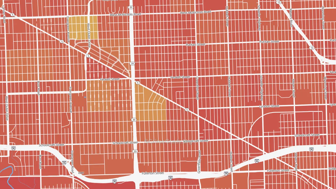 Grandmont-Rosedale, Detroit, MI Map of Vandalism Rates