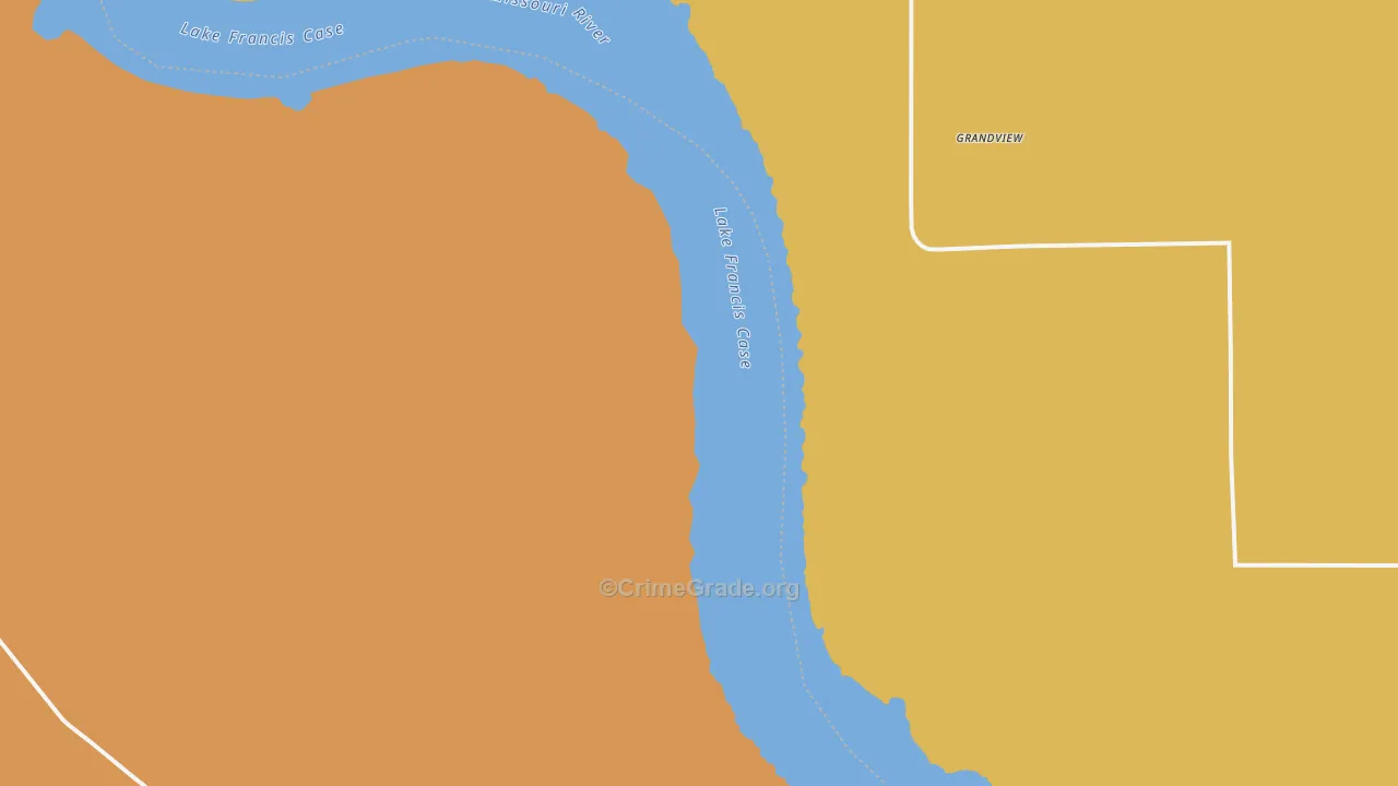Grandview, SD Map of Vandalism Rates