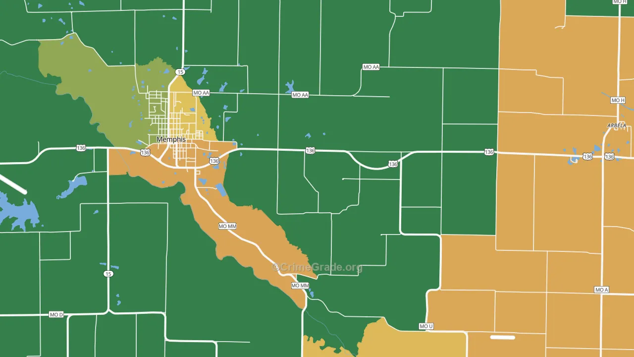 Granger, MO Map of Vandalism Rates