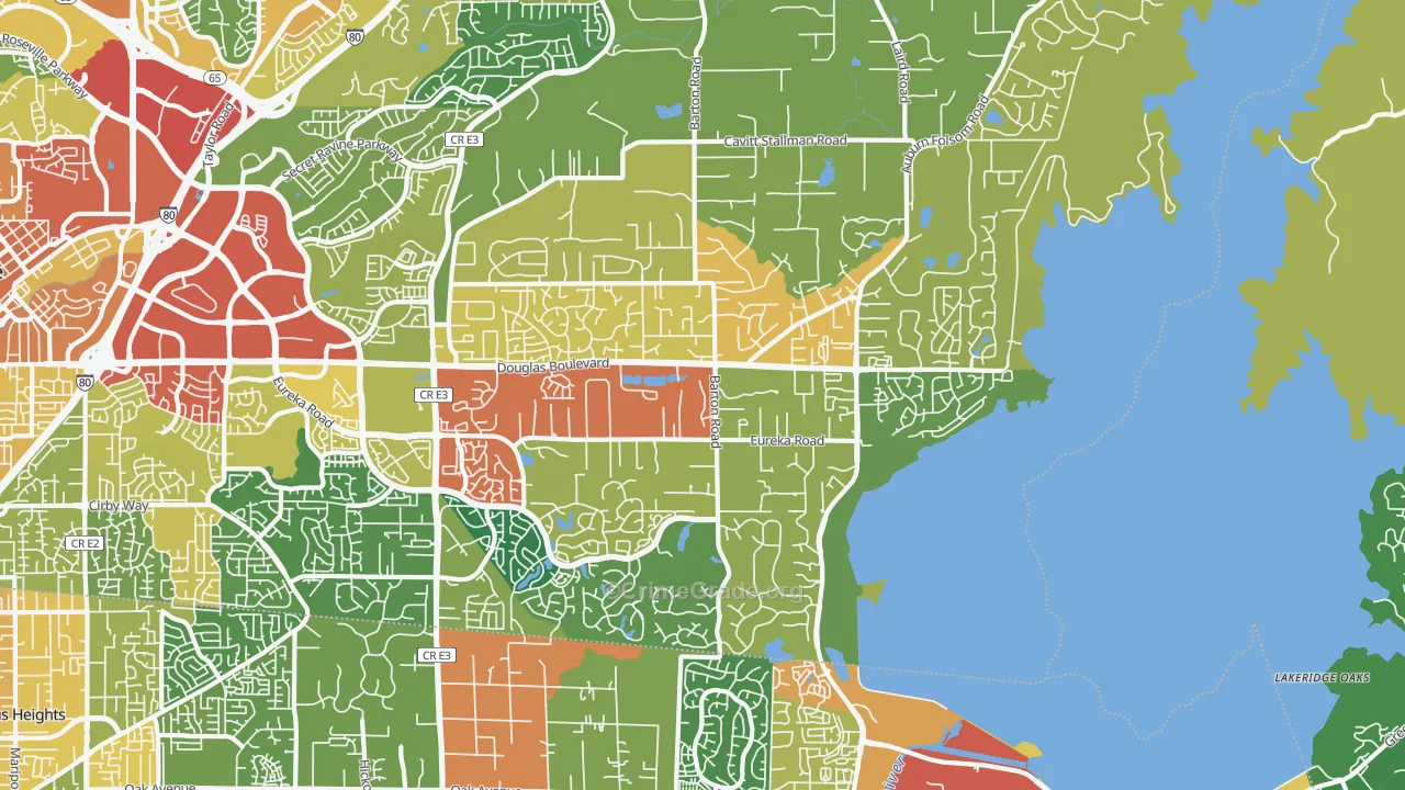 Granite Bay, CA Map of Vandalism Rates