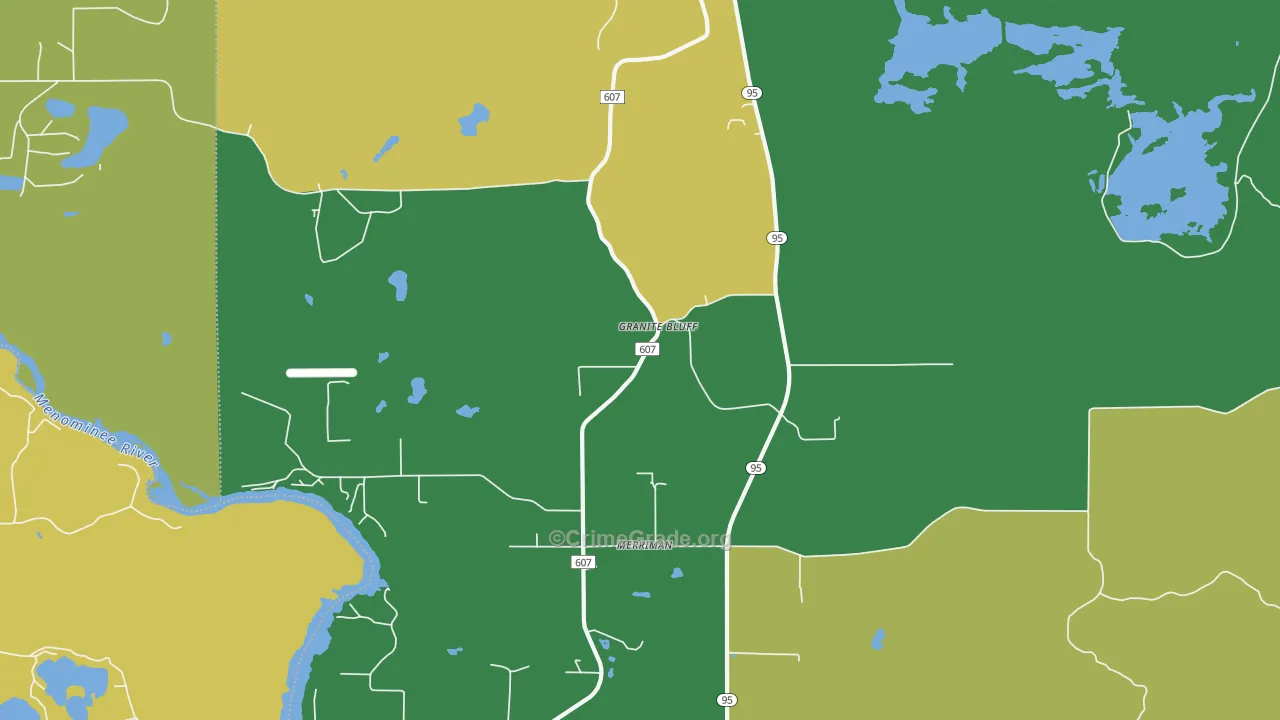 Granite Bluff, MI Map of Vandalism Rates