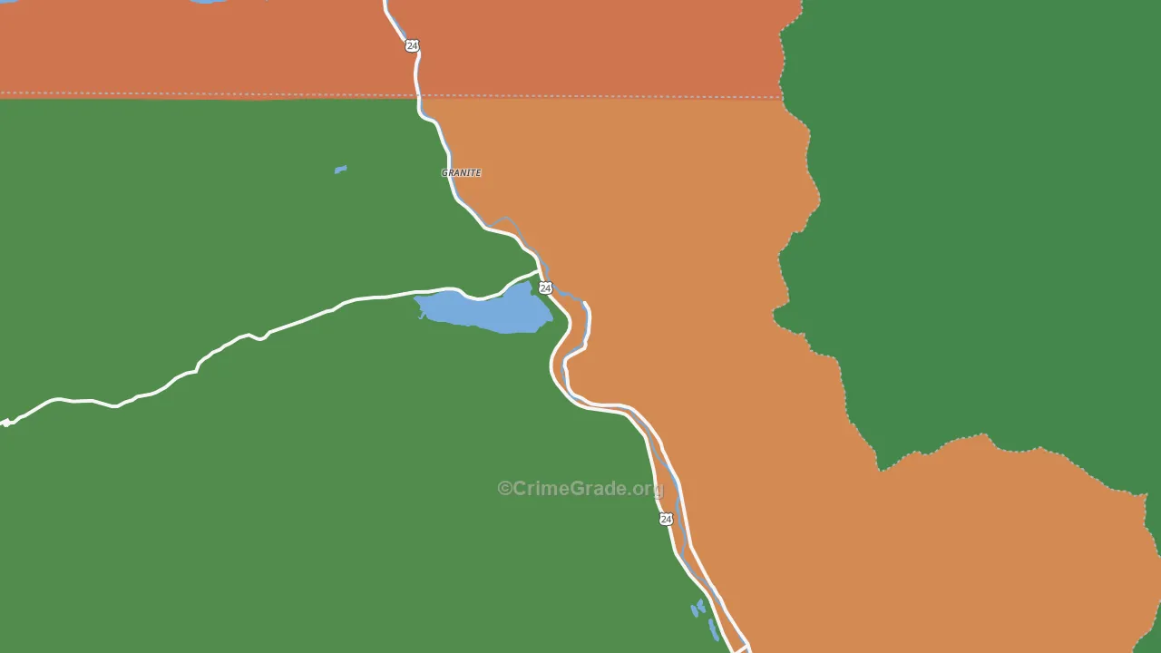 Granite, CO Map of Vandalism Rates