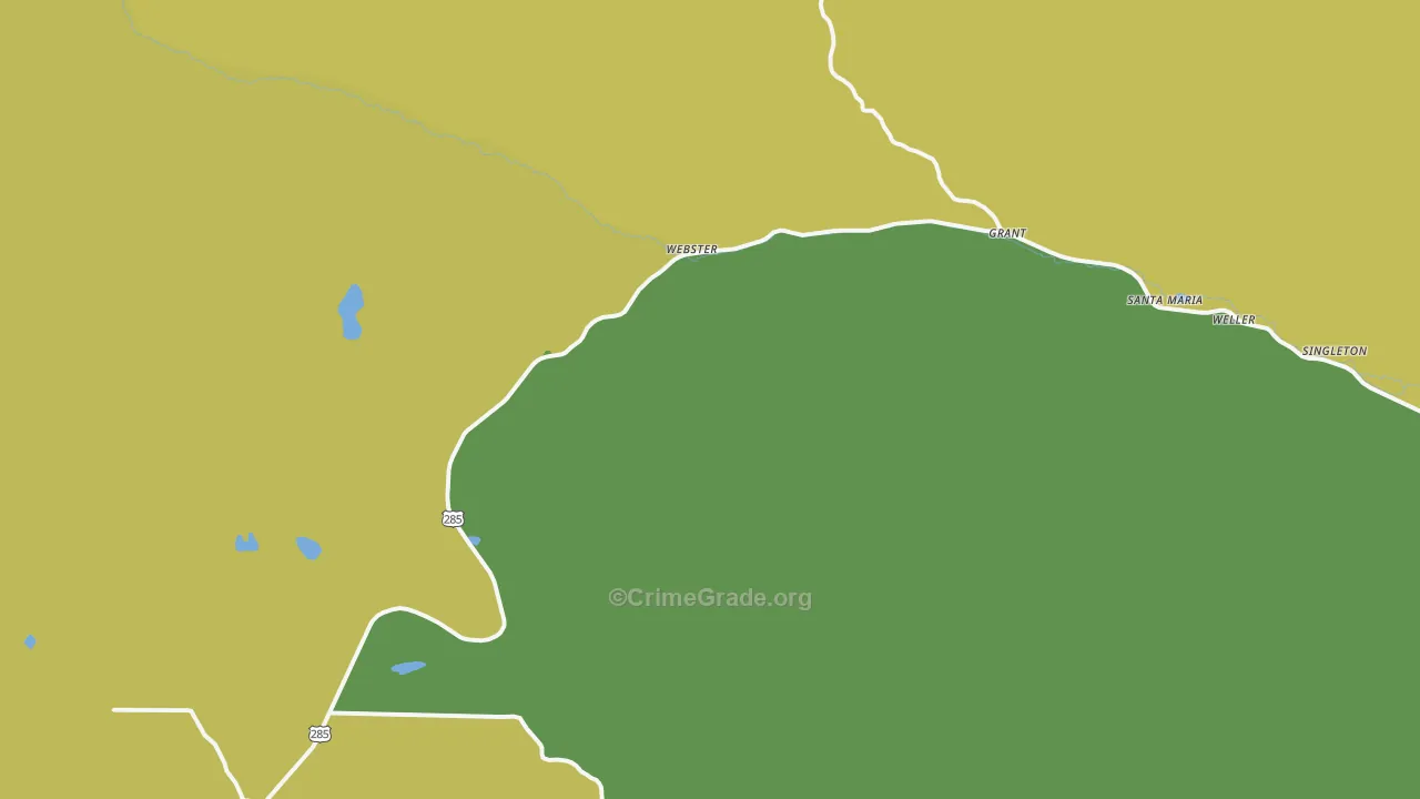 Grant, CO Map of Vandalism Rates
