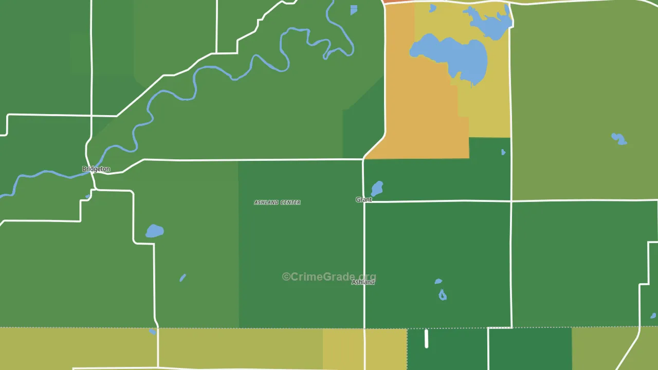 Grant, MI Map of Vandalism Rates