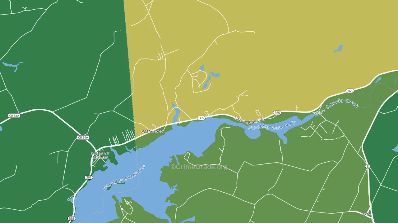 Grant, NY Map of Vandalism Rates