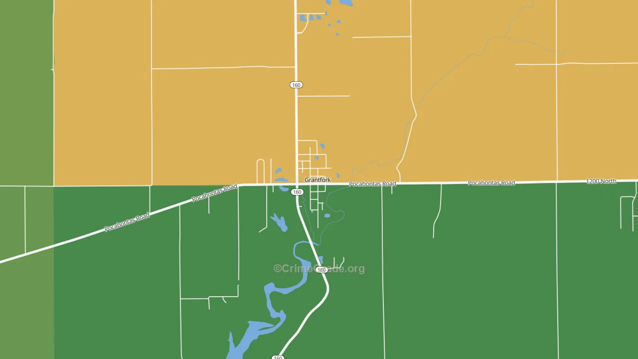 Grantfork, IL Map of Vandalism Rates