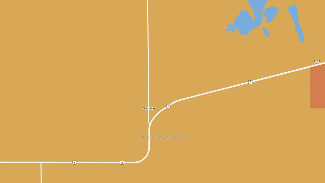 Granville, ND Map of Vandalism Rates