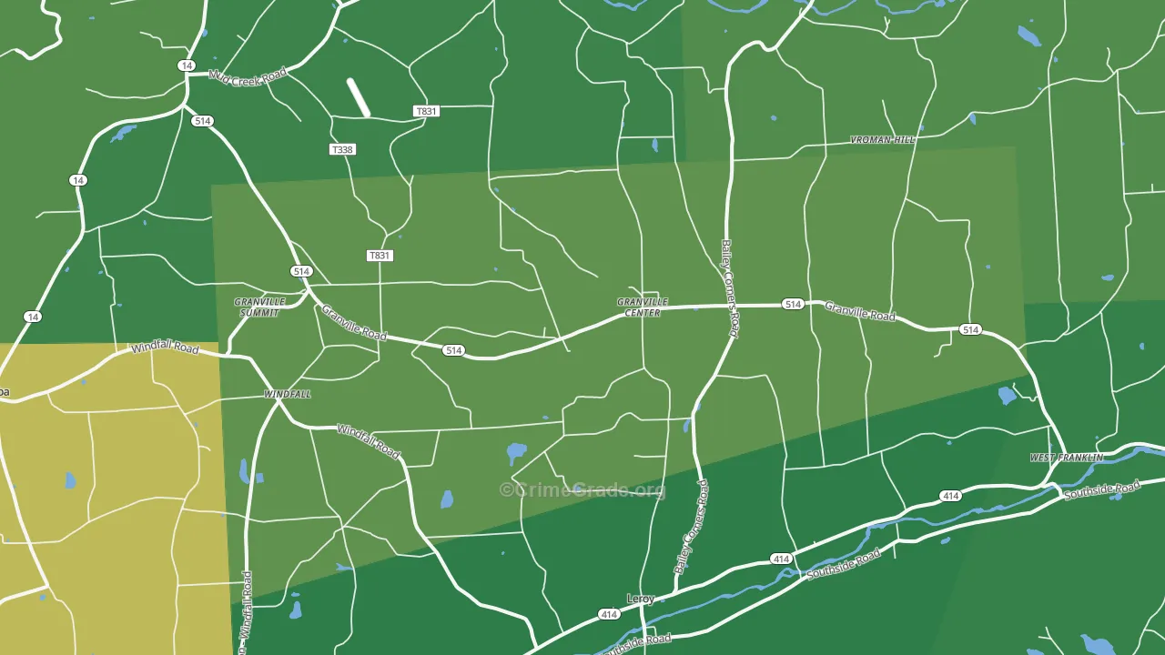 Granville Summit, PA Map of Vandalism Rates