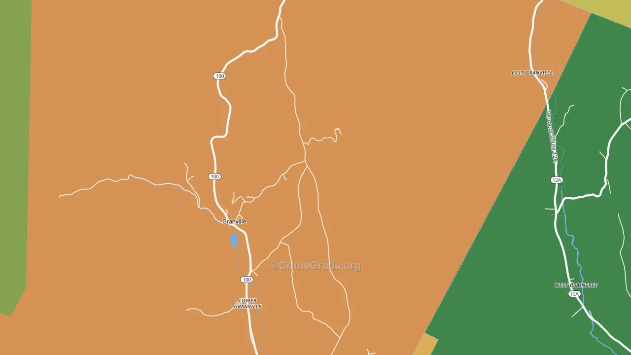 Granville, VT Map of Vandalism Rates
