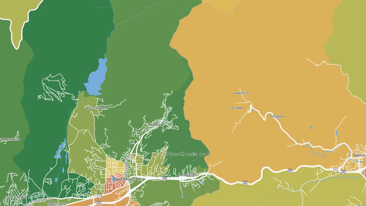Graphite, NC Map of Vandalism Rates