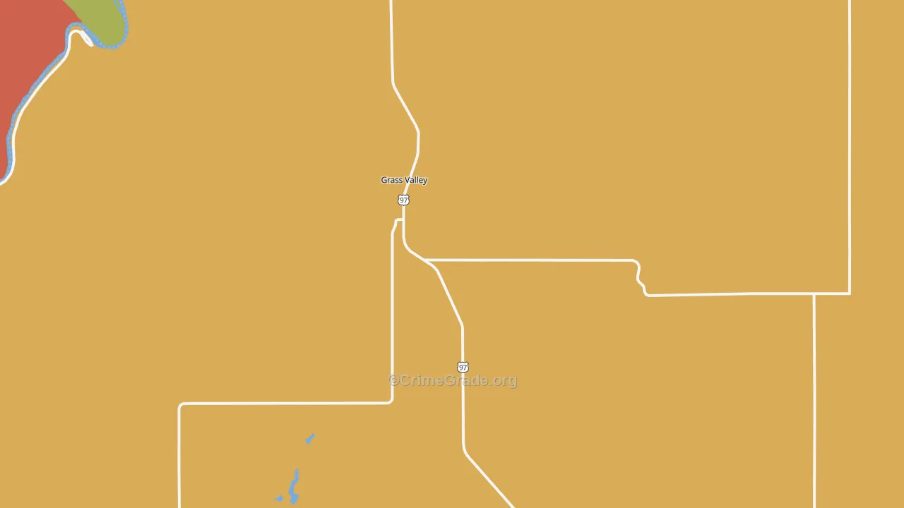 Grass Valley, OR Map of Vandalism Rates