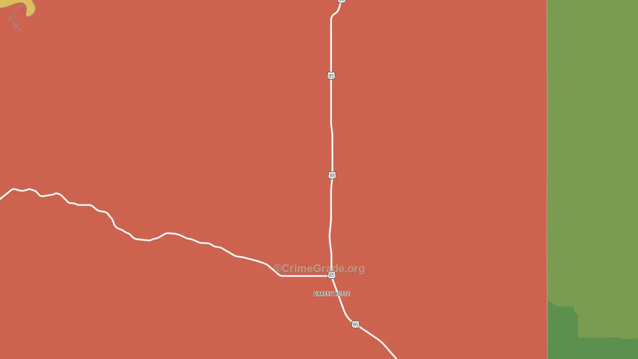 Grassy Butte, ND Map of Vandalism Rates