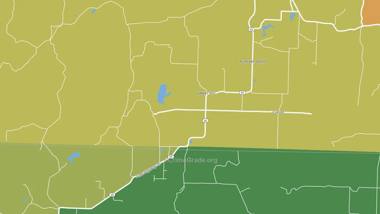 Gravel Hill, AR Map of Vandalism Rates