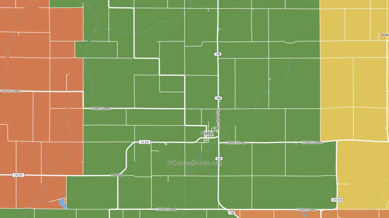 Gravity, IA Map of Vandalism Rates