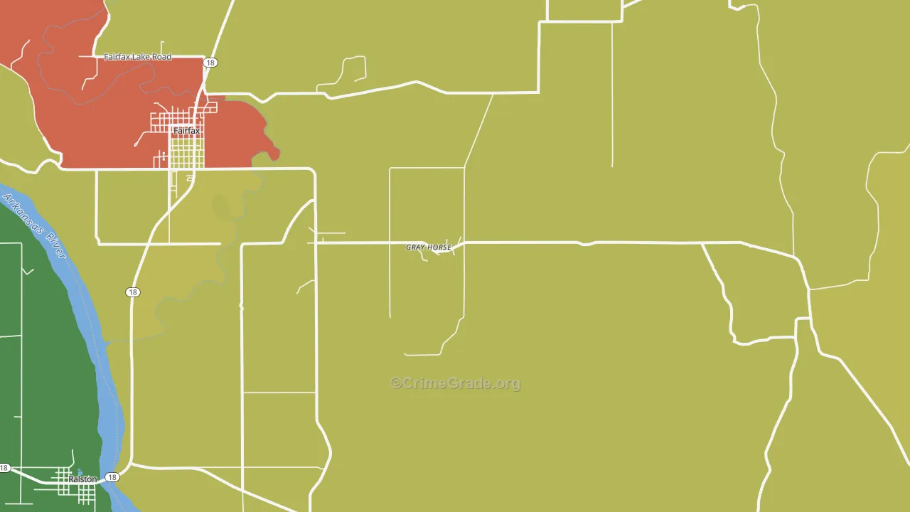 Gray Horse, OK Map of Vandalism Rates