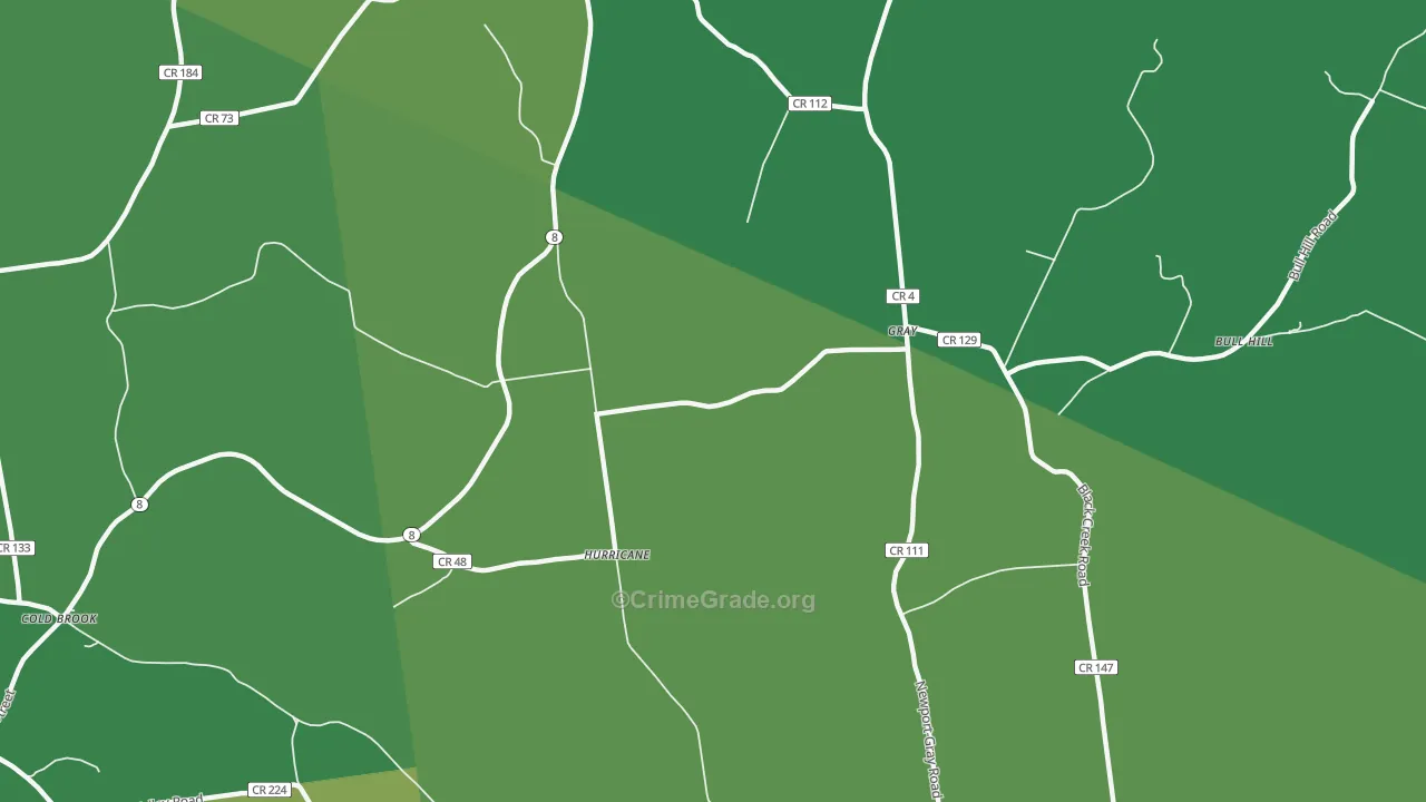 Gray, NY Map of Vandalism Rates