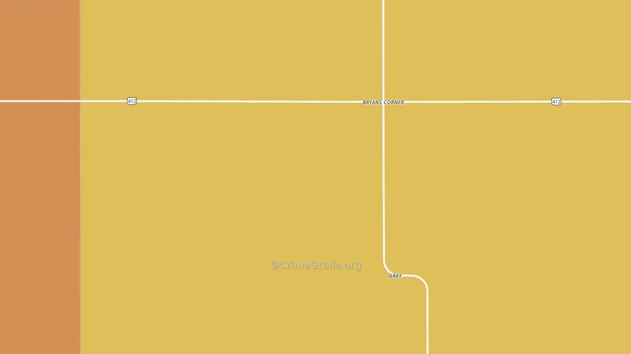 Gray, OK Map of Vandalism Rates