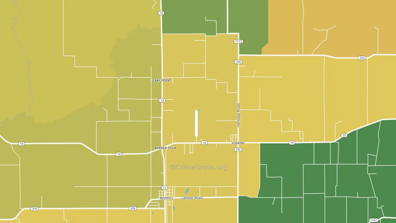 Gray Point, LA Map of Vandalism Rates
