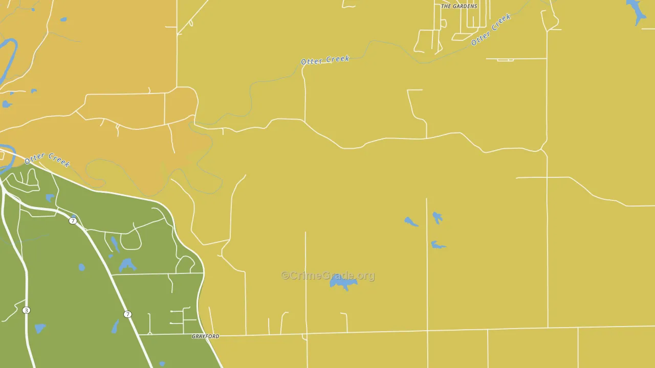 Grayford, IN Map of Vandalism Rates