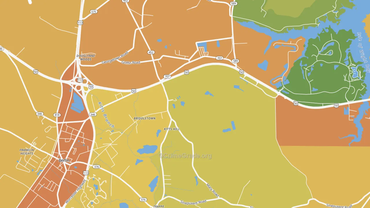 Grays Corner, MD Map of Vandalism Rates