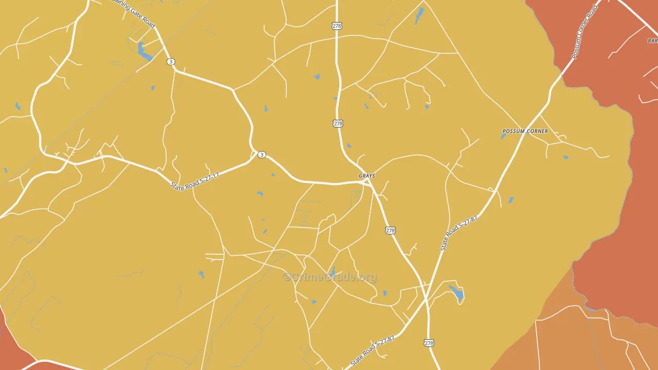 Grays, SC Map of Vandalism Rates
