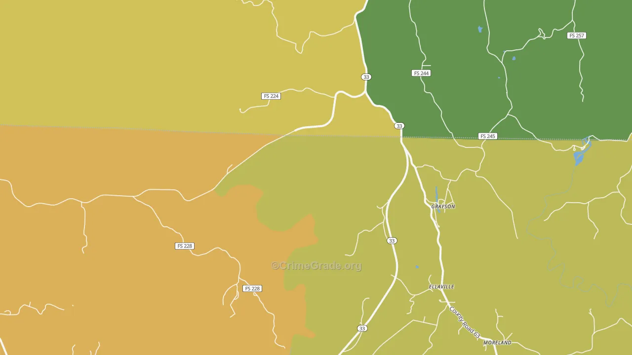 Grayson, AL Map of Vandalism Rates