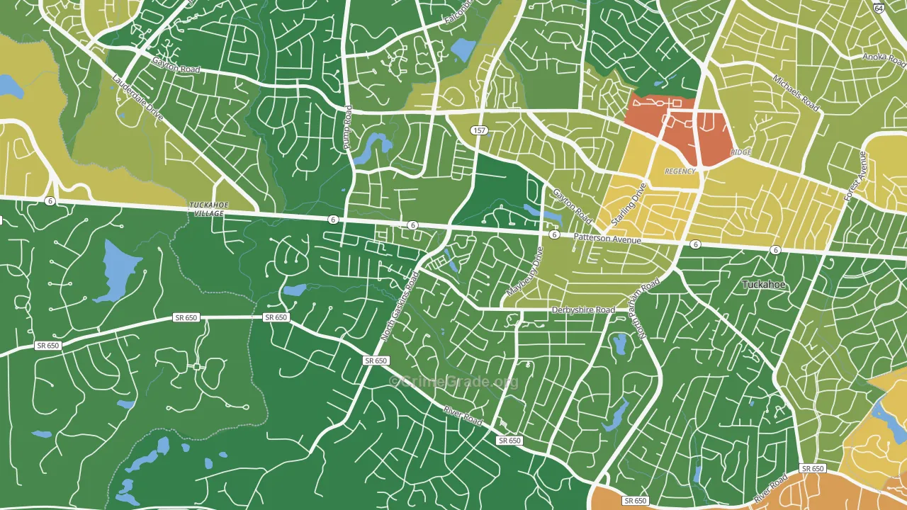 Grayson Hill, Tuckahoe, VA Map of Vandalism Rates
