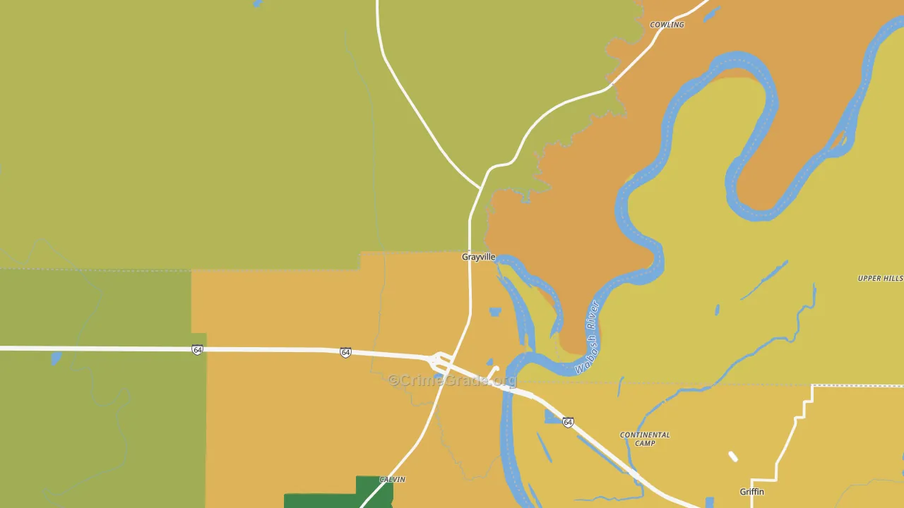 Grayville, IL Map of Vandalism Rates