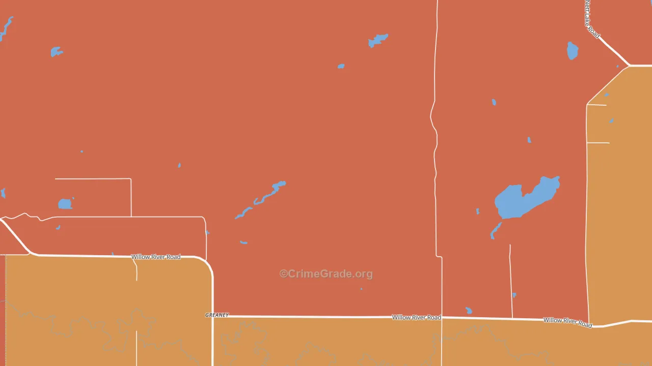 Greaney, MN Map of Vandalism Rates