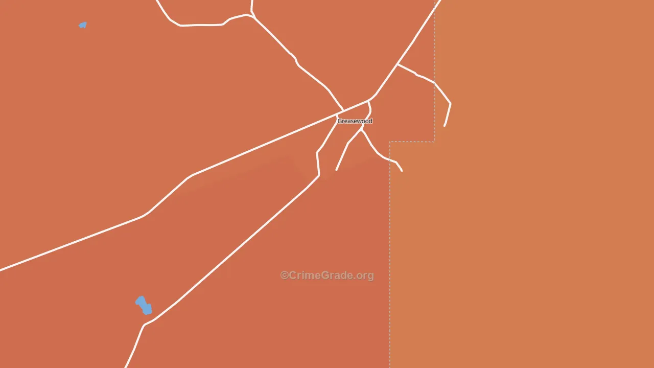Greasewood, AZ Map of Vandalism Rates