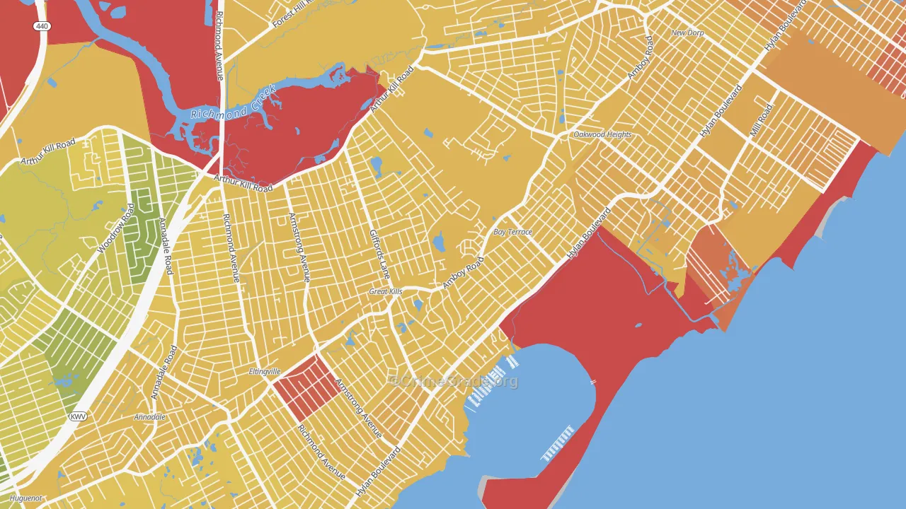 Great Kills, Staten Island, NY Map of Vandalism Rates
