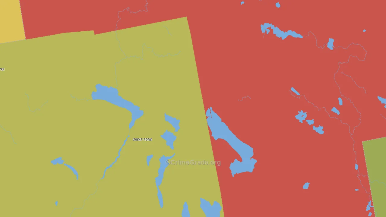 Great Pond, ME Map of Vandalism Rates