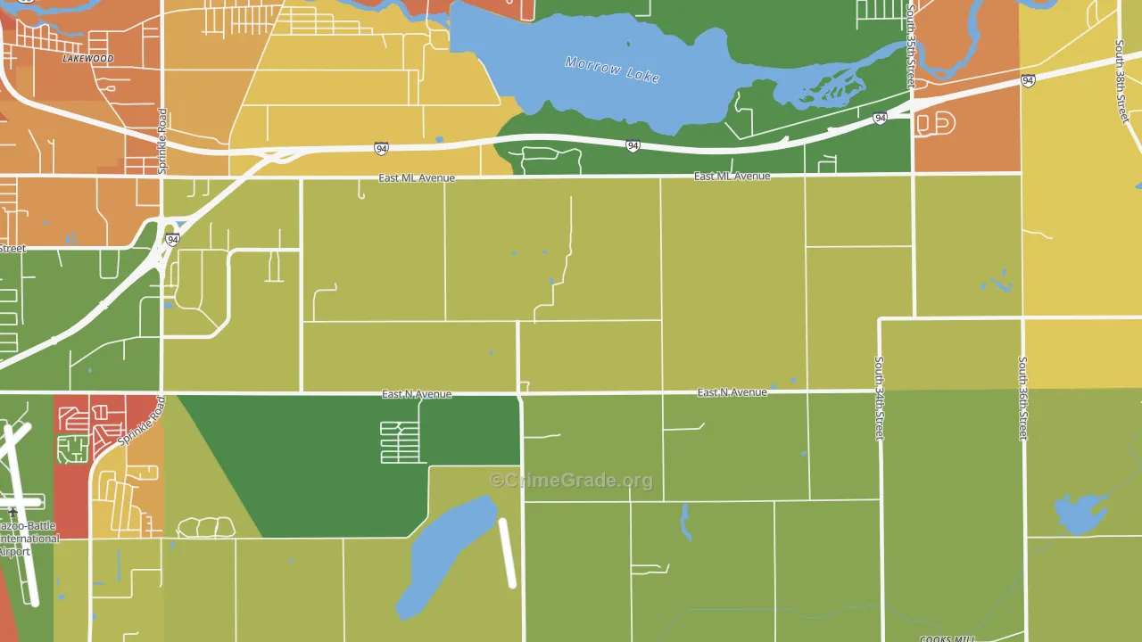 Greater Galesburg, MI Map of Vandalism Rates