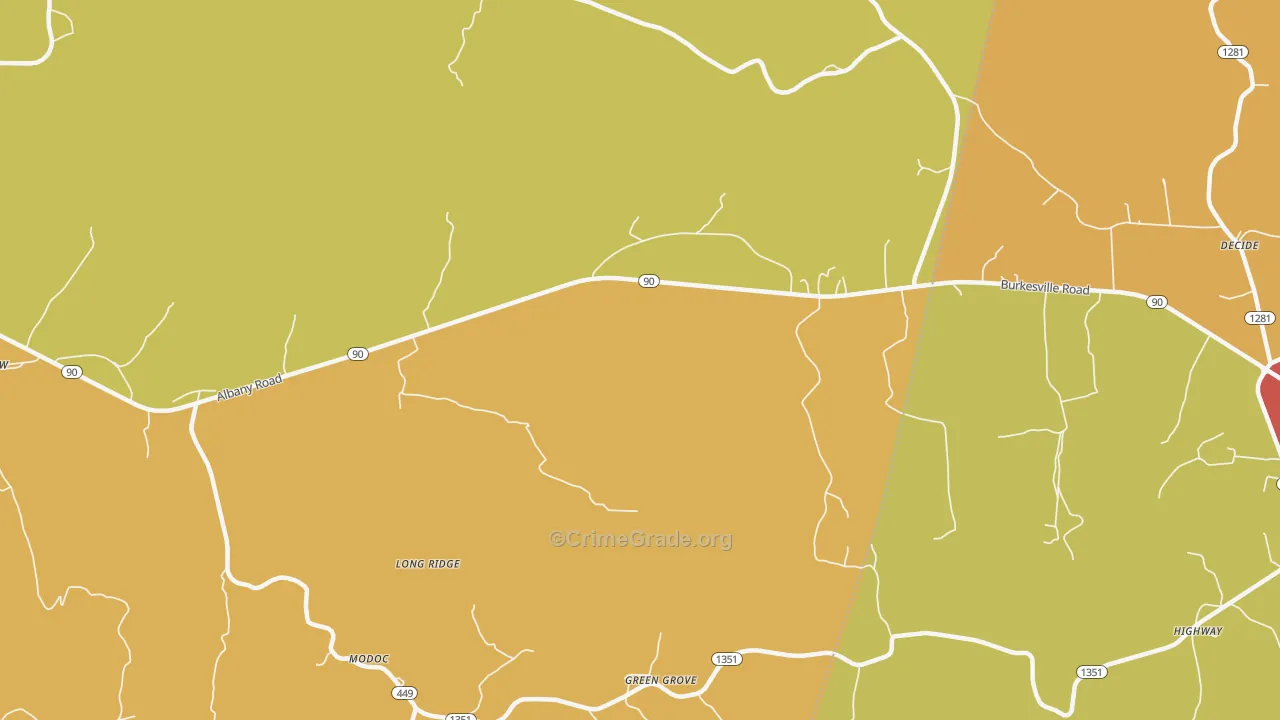 Green Grove, KY Map of Vandalism Rates