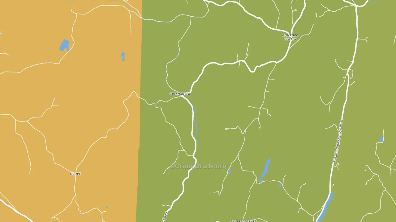 Green River, VT Map of Vandalism Rates