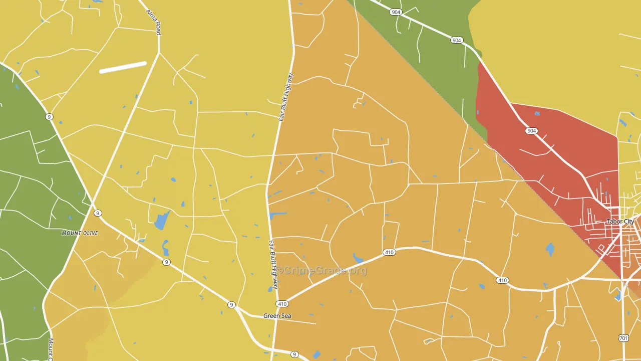 Green Sea, SC Map of Vandalism Rates