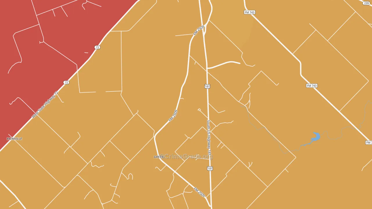 Green, TX Map of Vandalism Rates
