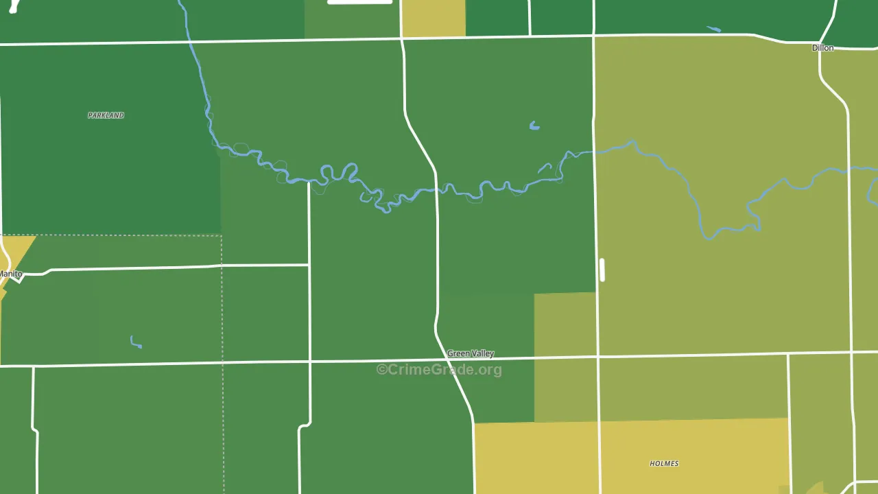 Green Valley, IL Map of Vandalism Rates