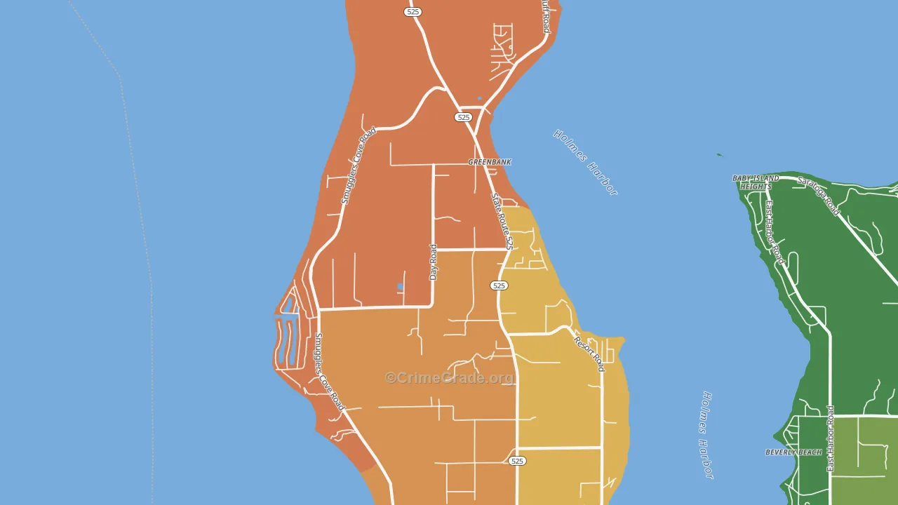 Greenbank, WA Map of Vandalism Rates