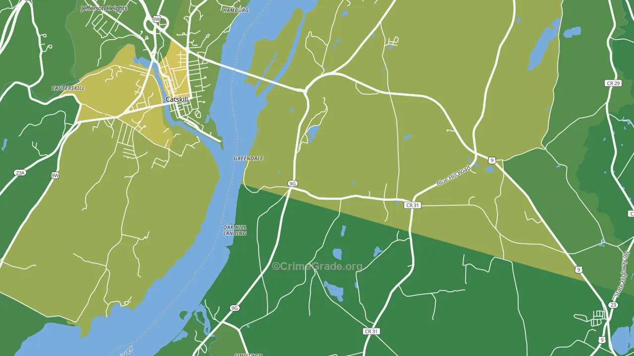 Greendale, NY Map of Vandalism Rates