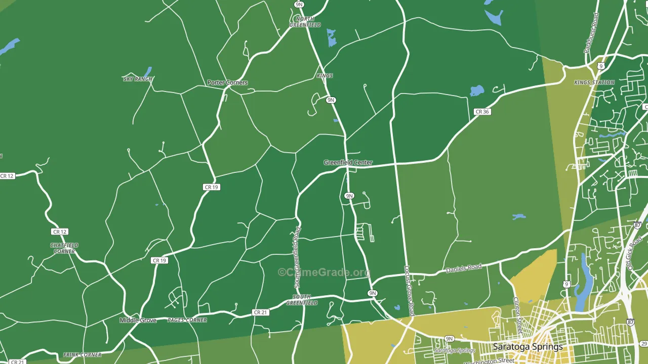 Greenfield Center, NY Map of Vandalism Rates